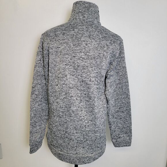 Coofandy Mens Marled Gray Qtr Button Pullover Long Sleeve Sweater S NWT - Picture 5 of 16